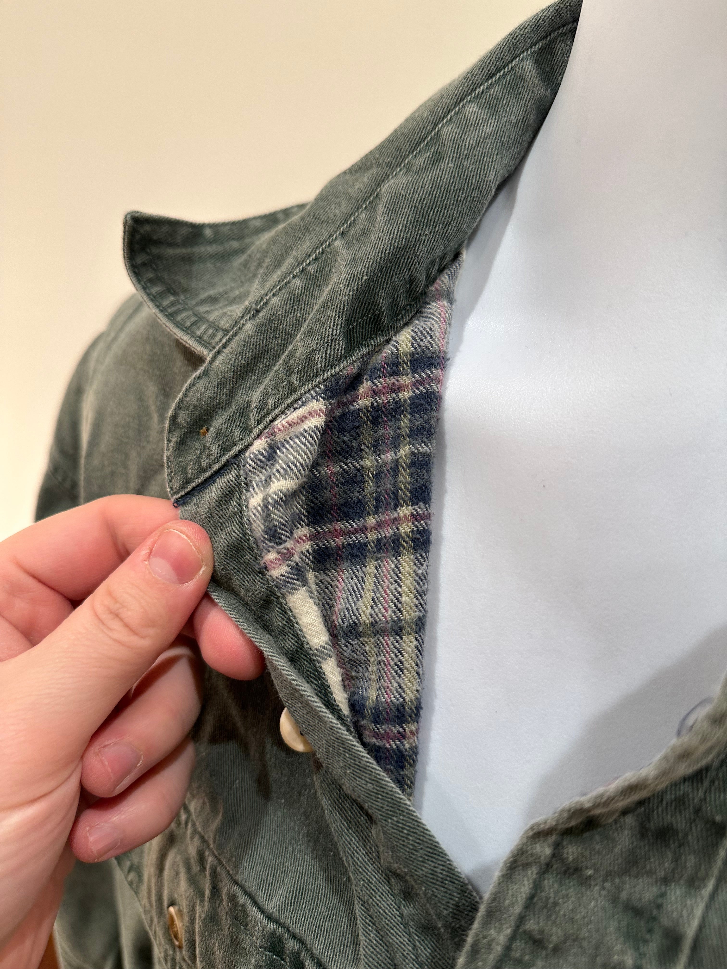 (Men's Large) 90s St. Johns Bay Flannel Lined Button Up