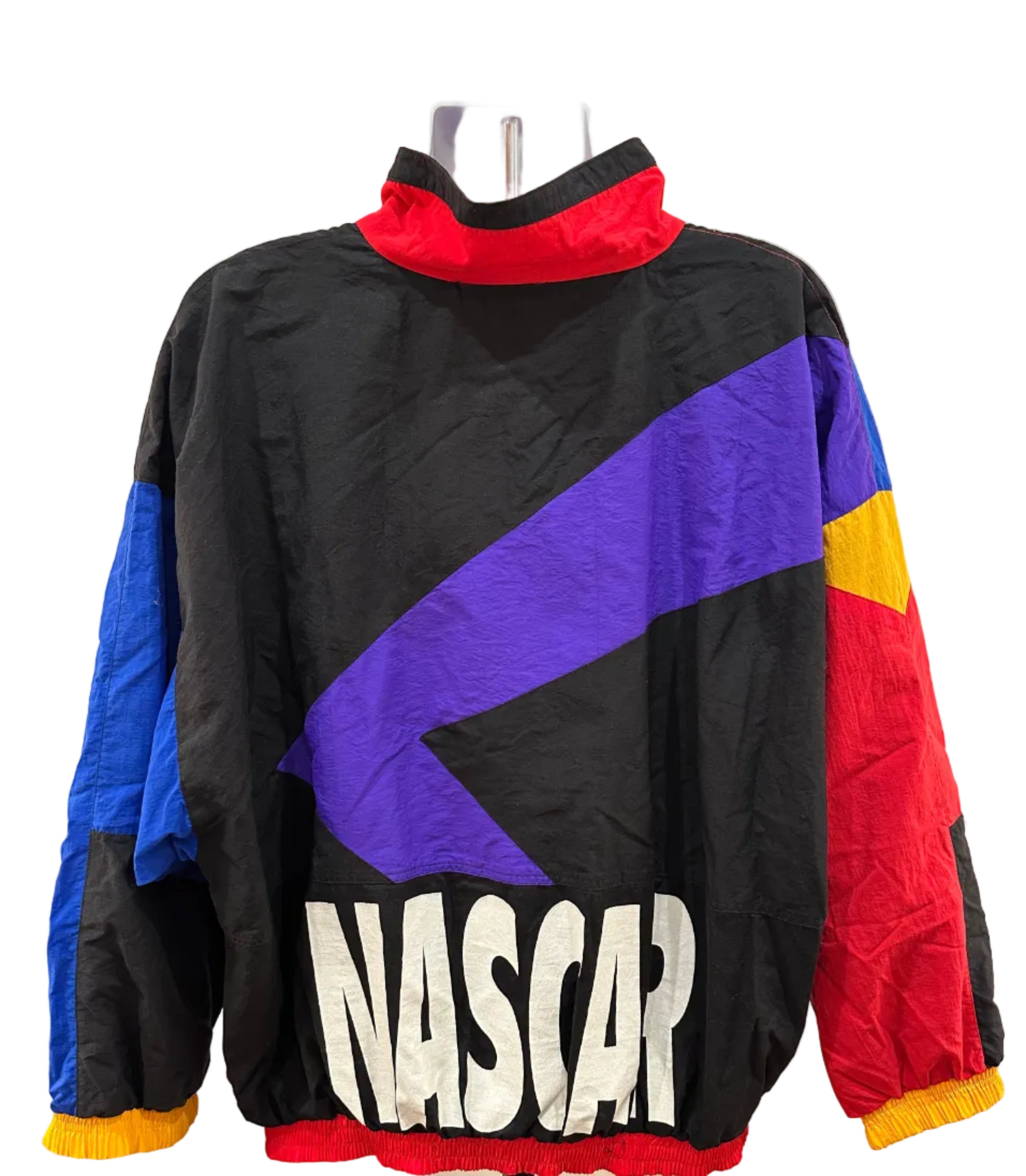(Mens XL) 90s Nascar Colorblock Windbreaker Zip Up Jacket