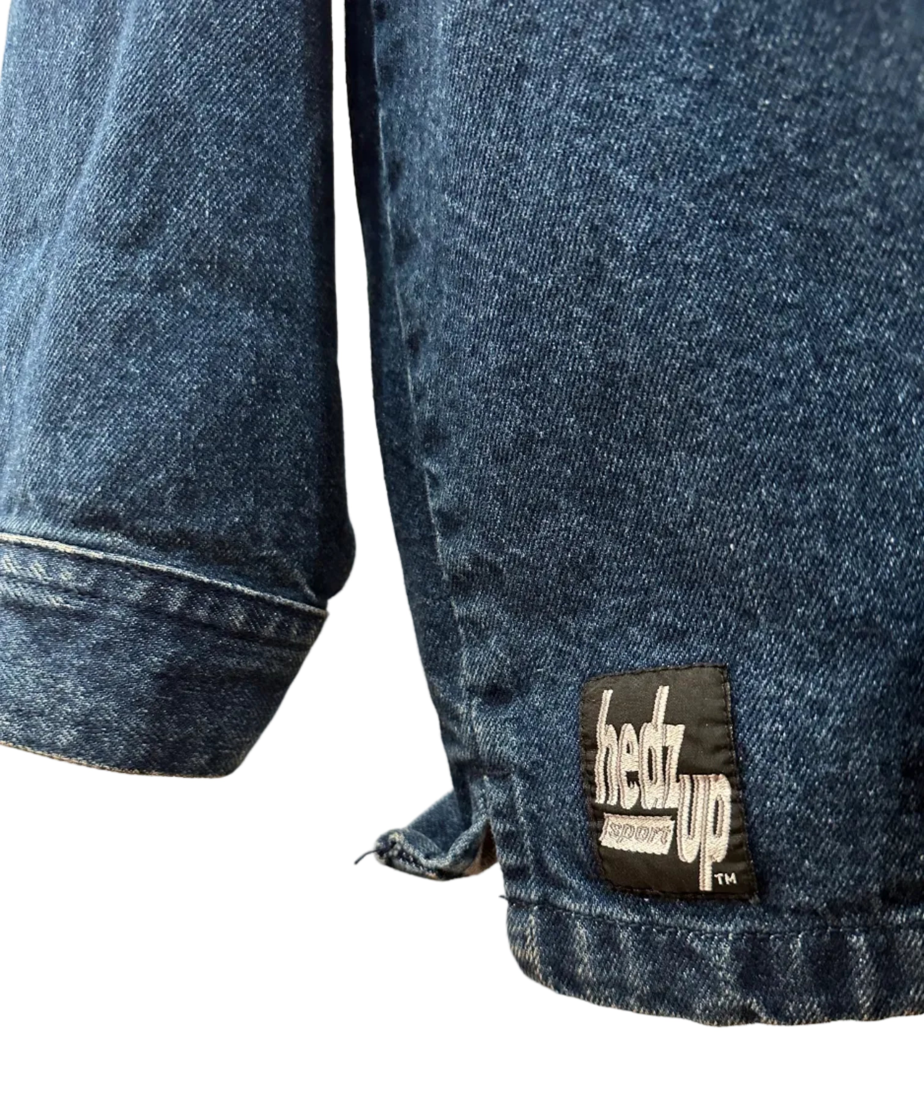 (Mens XL) Y2K Hedz Up Denim Jacket