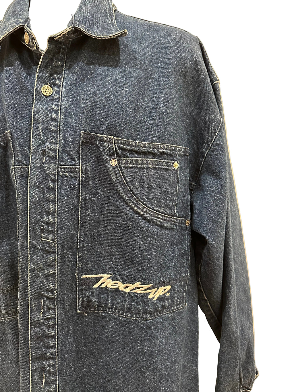 (Mens XL) Y2K Hedz Up Denim Jacket
