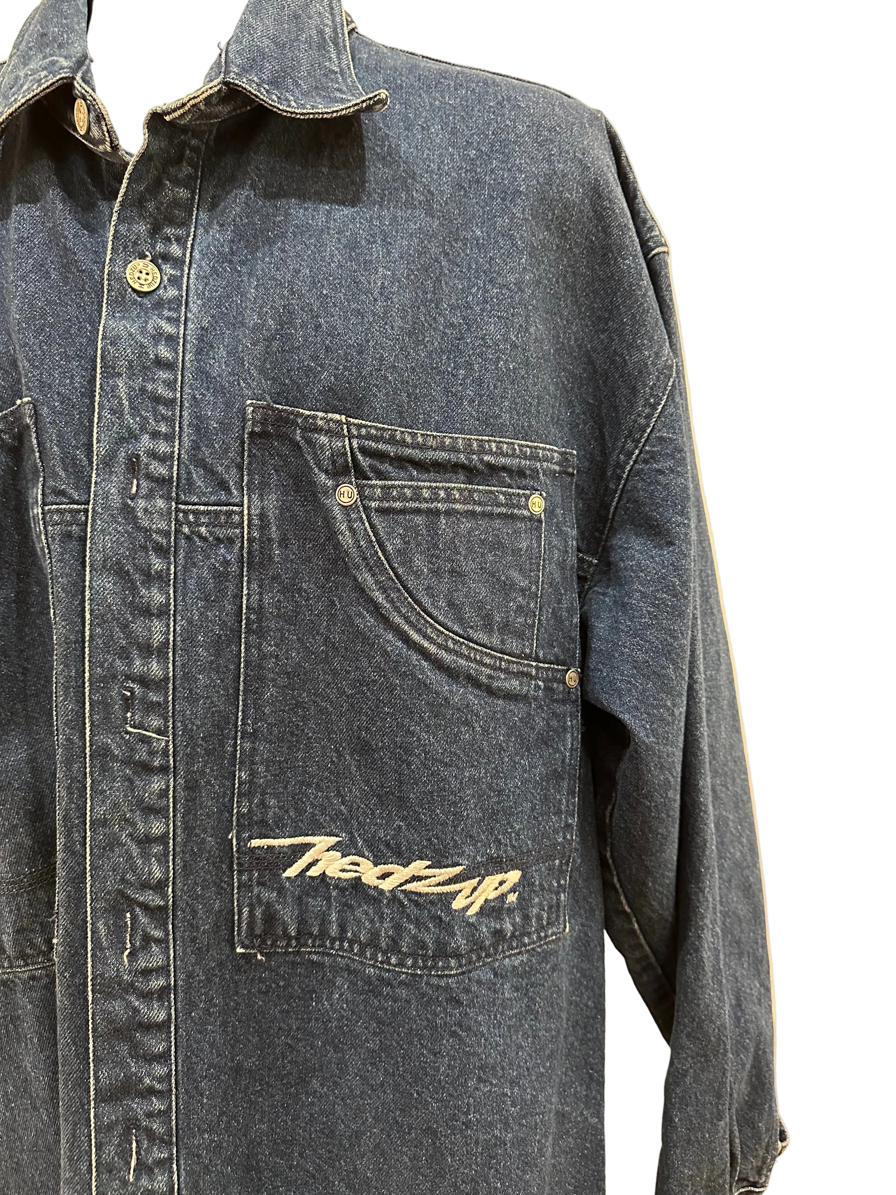 (Mens XL) Y2K Hedz Up Denim Jacket