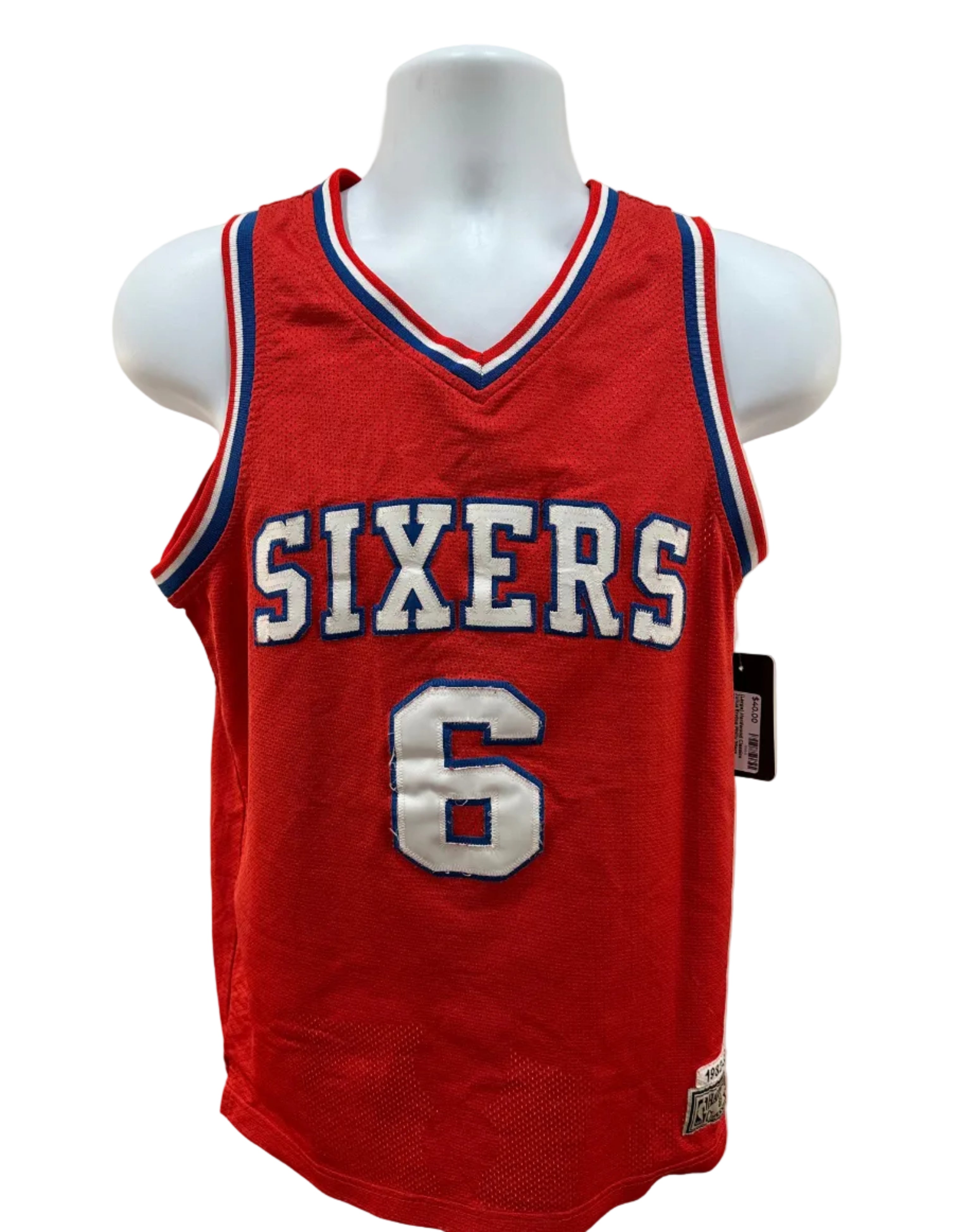 (Mens Large) Hardwood Classics Julius Erving Philly 76ers Jersey