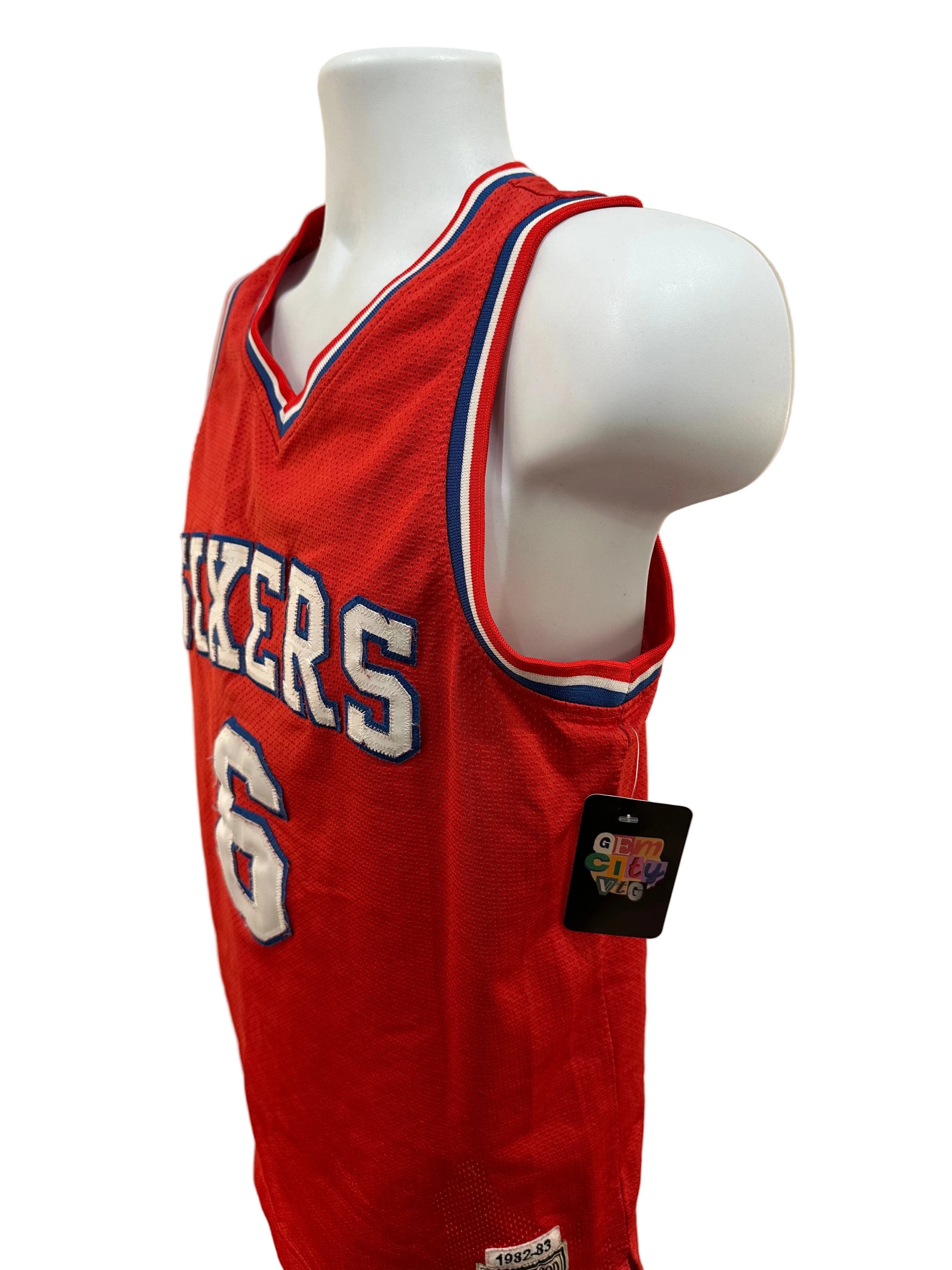 (Mens Large) Hardwood Classics Julius Erving Philly 76ers Jersey
