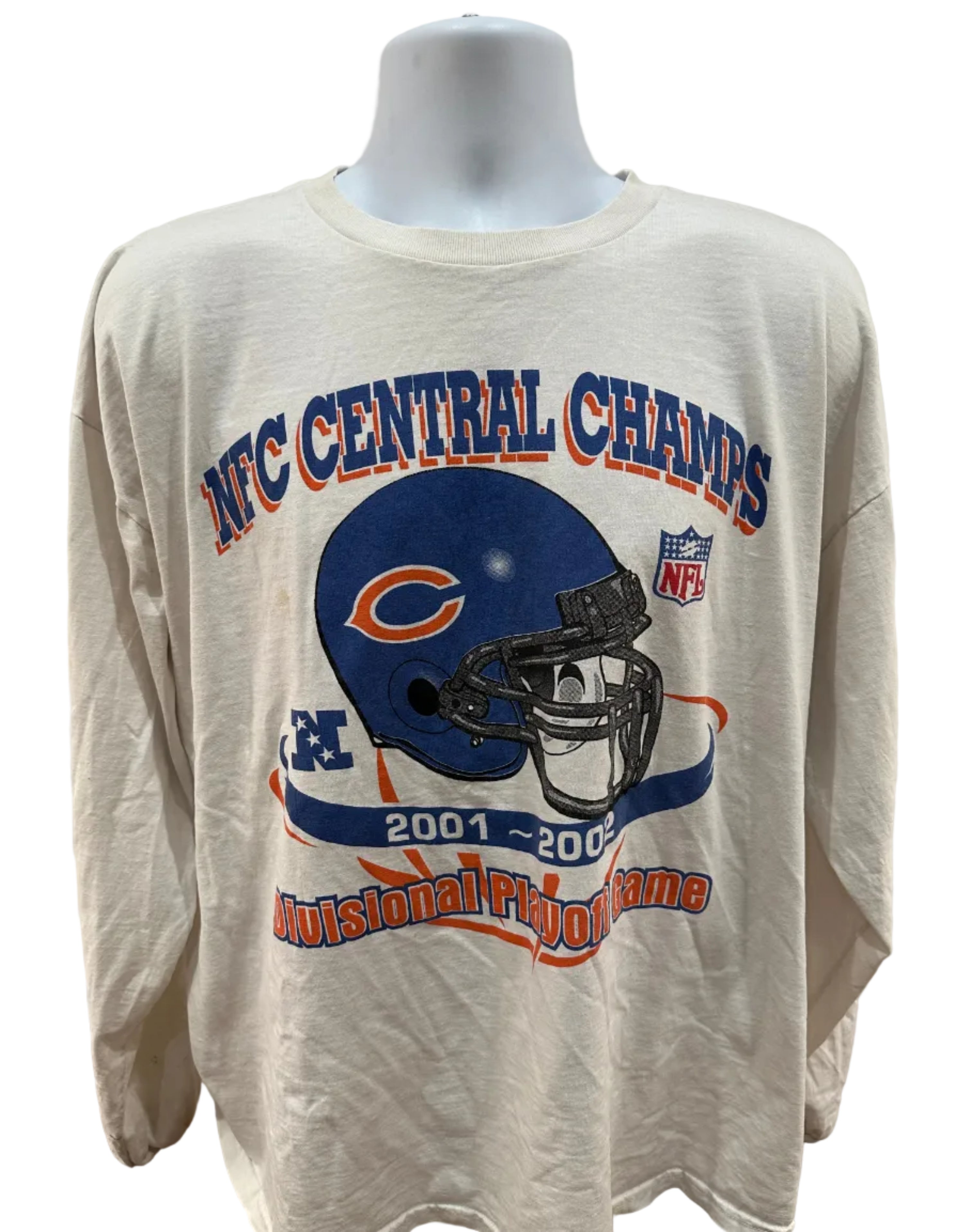 (Men's 2X) 2002 Chicago Bears NFC Champs Long Sleeve