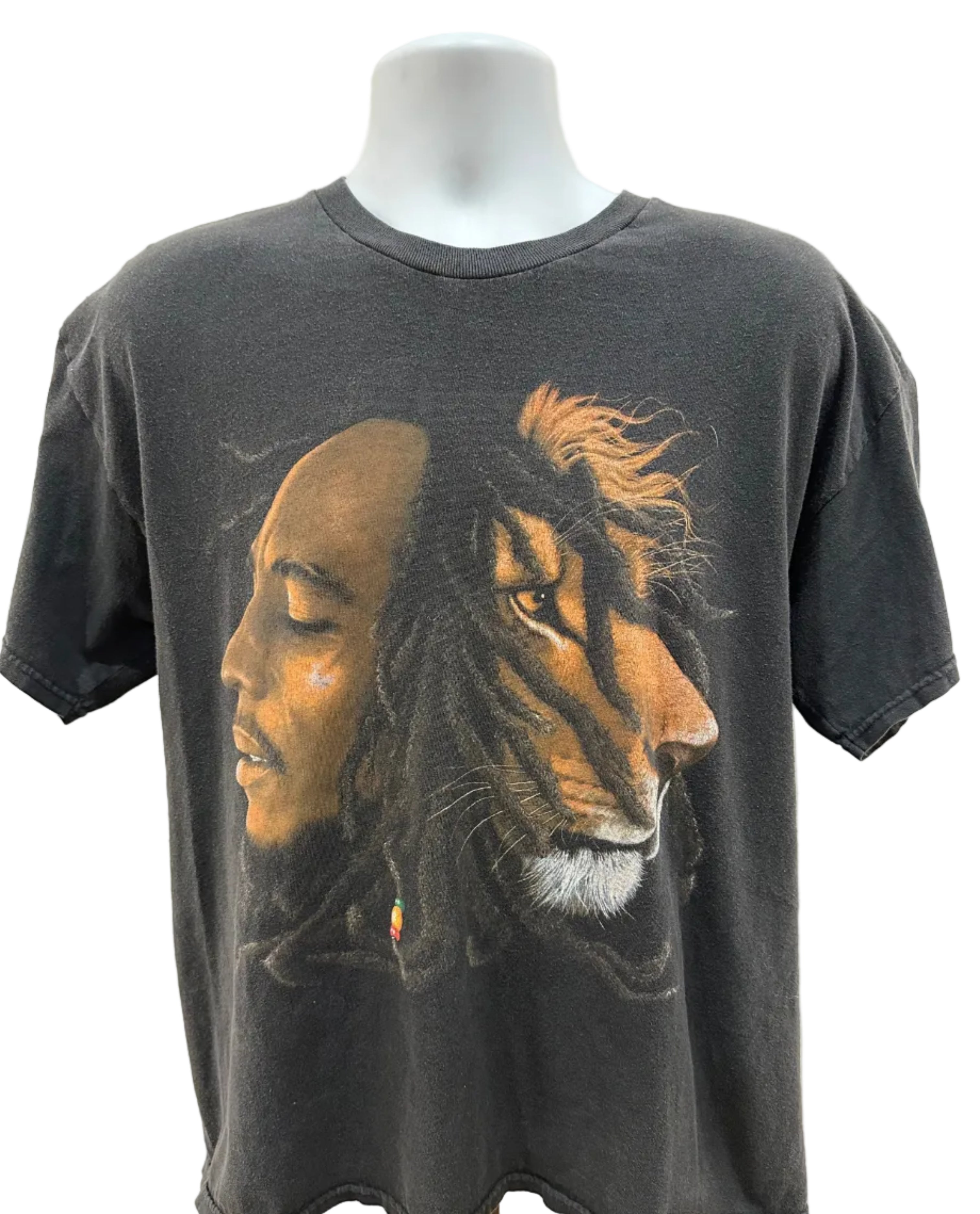 (Men's Large) 2000s Bob Marley Lion Short Sleeve