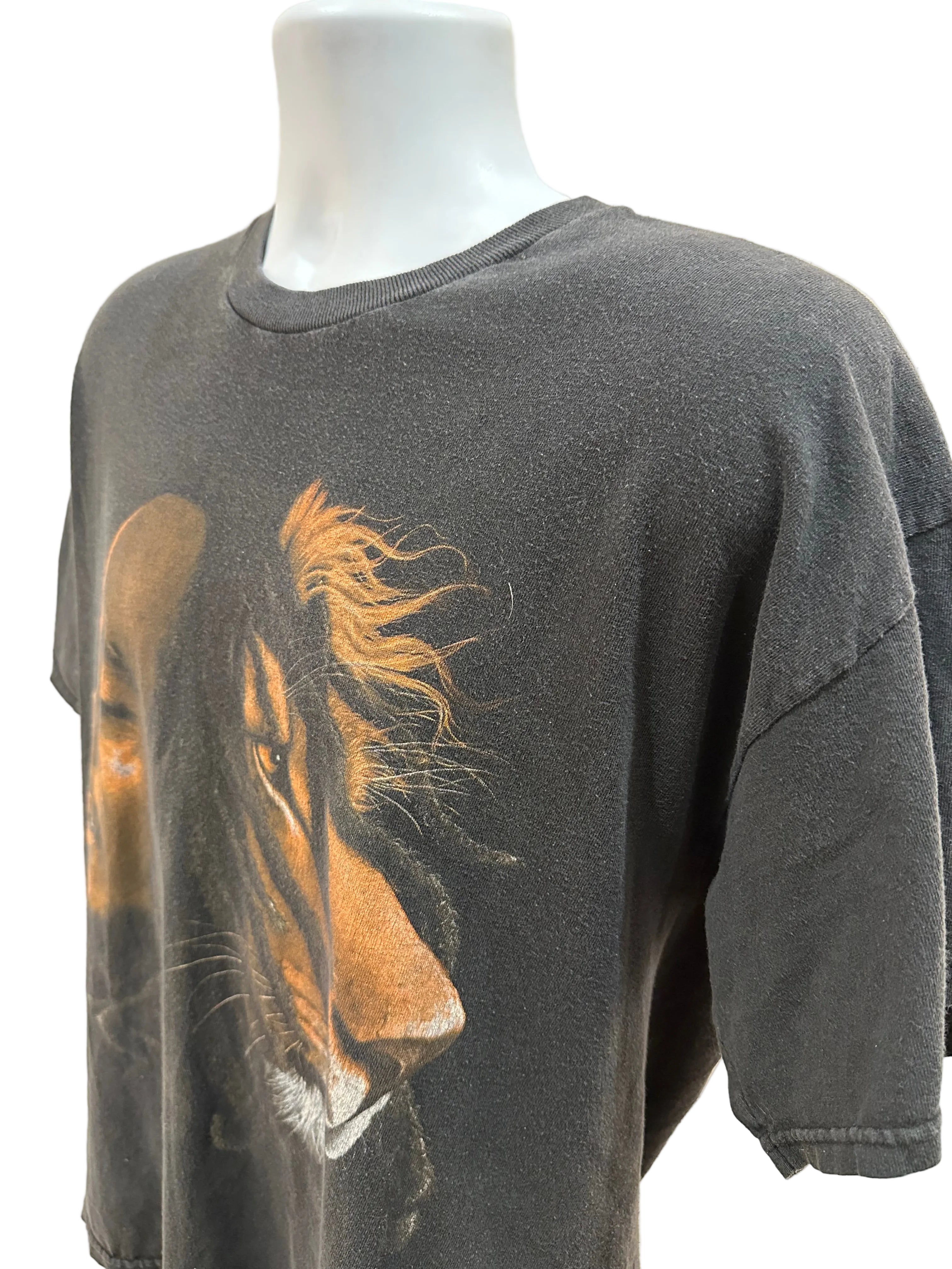 (Men's Large) 2000s Bob Marley Lion Short Sleeve