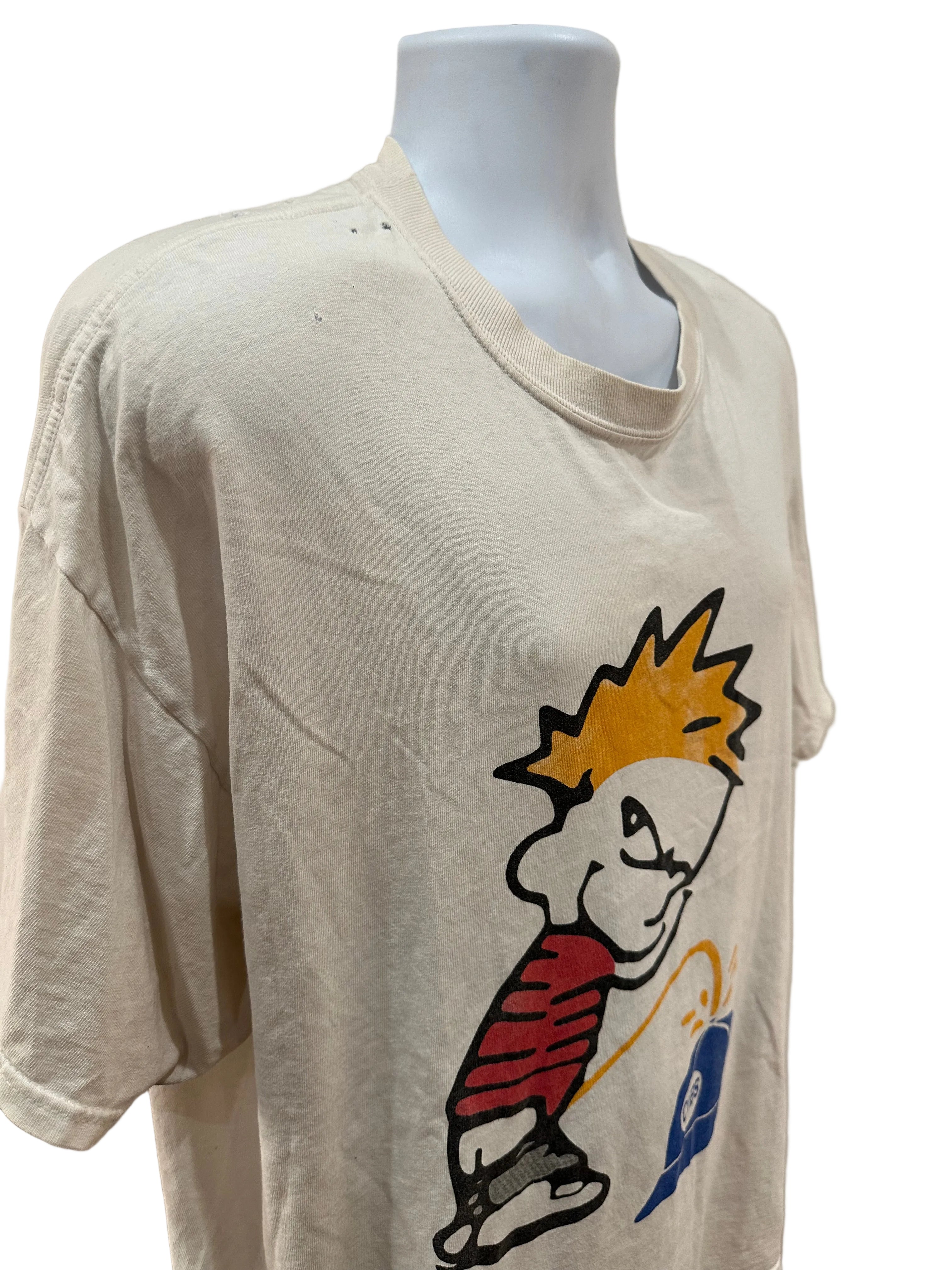 (Men's XL) 90s Calvin and Hobbes "Cubs Suck" Short Sleeve