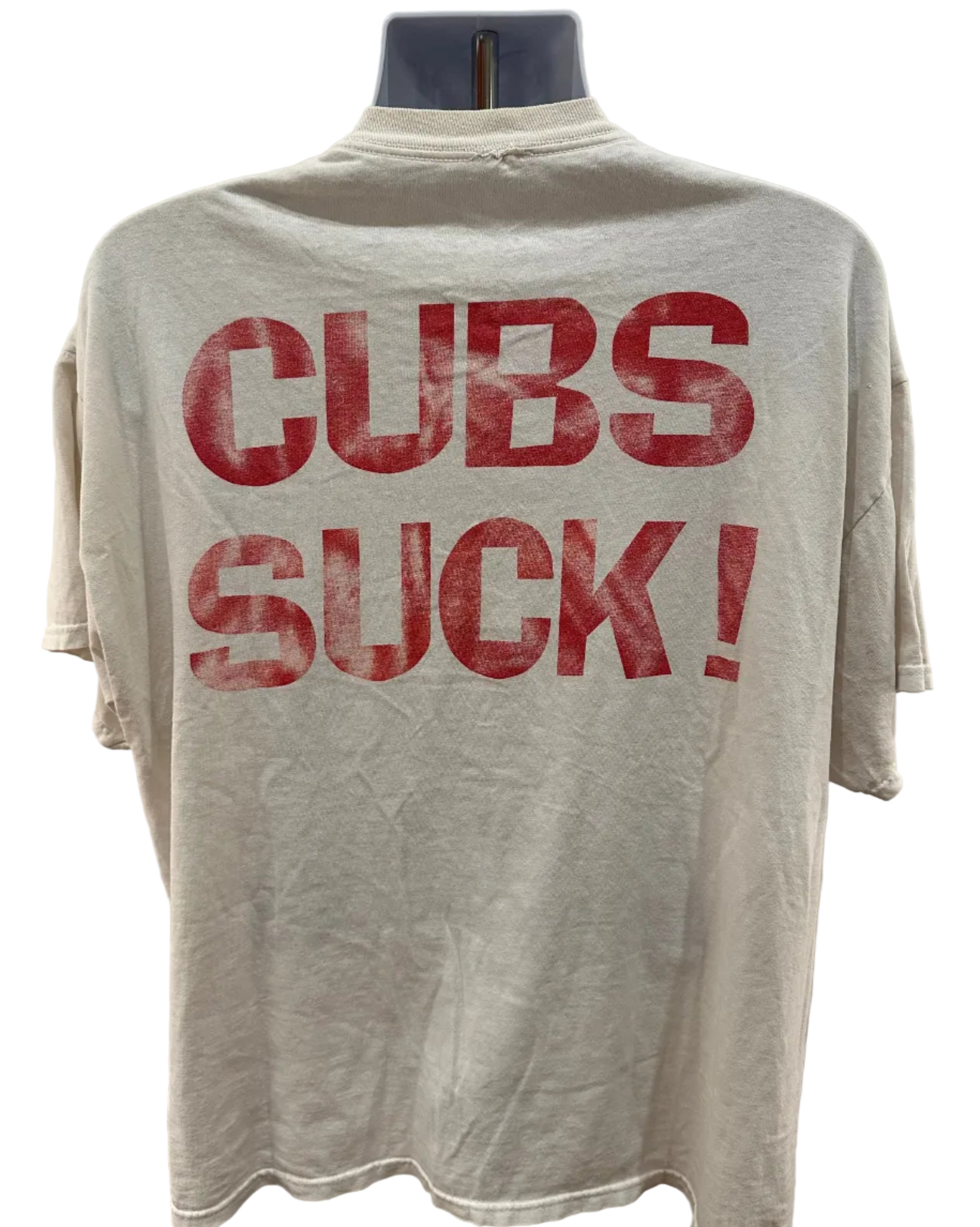 (Men's XL) 90s Calvin and Hobbes "Cubs Suck" Short Sleeve