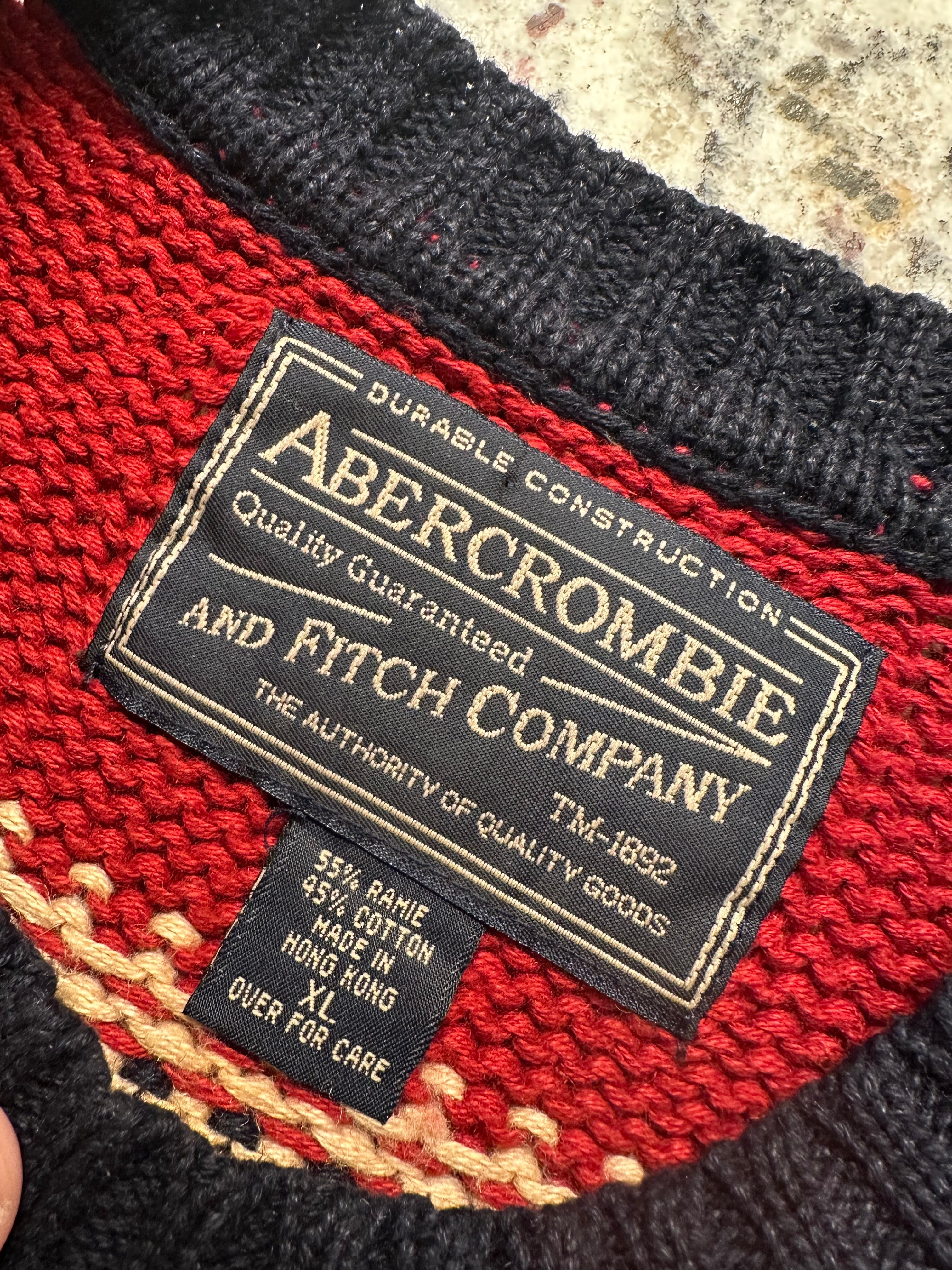 (Men's XL) 90s Abercrombie & Fitch Heavyweight Sweater