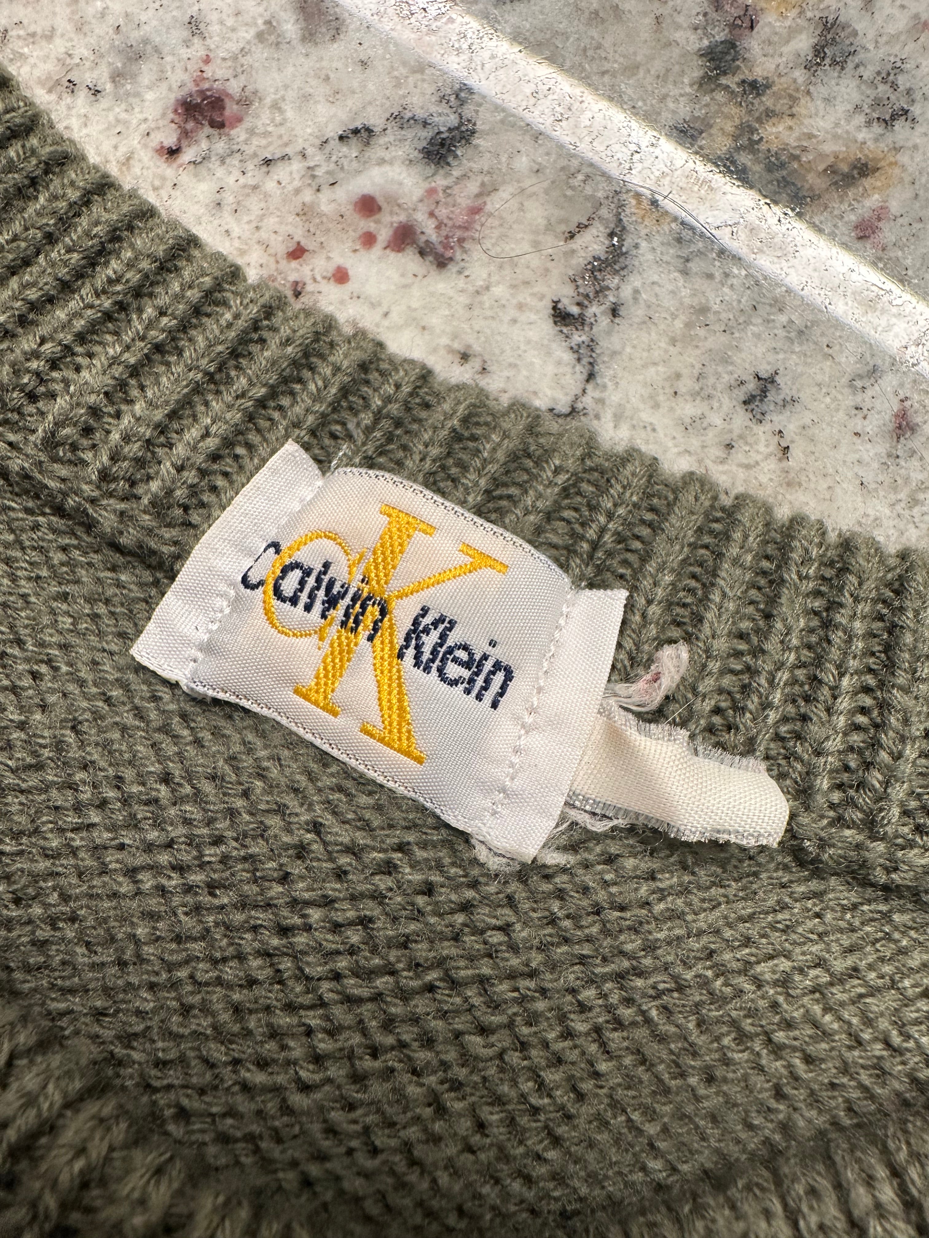 (Women's Large) 90s Calvin Klein Striped Sweater