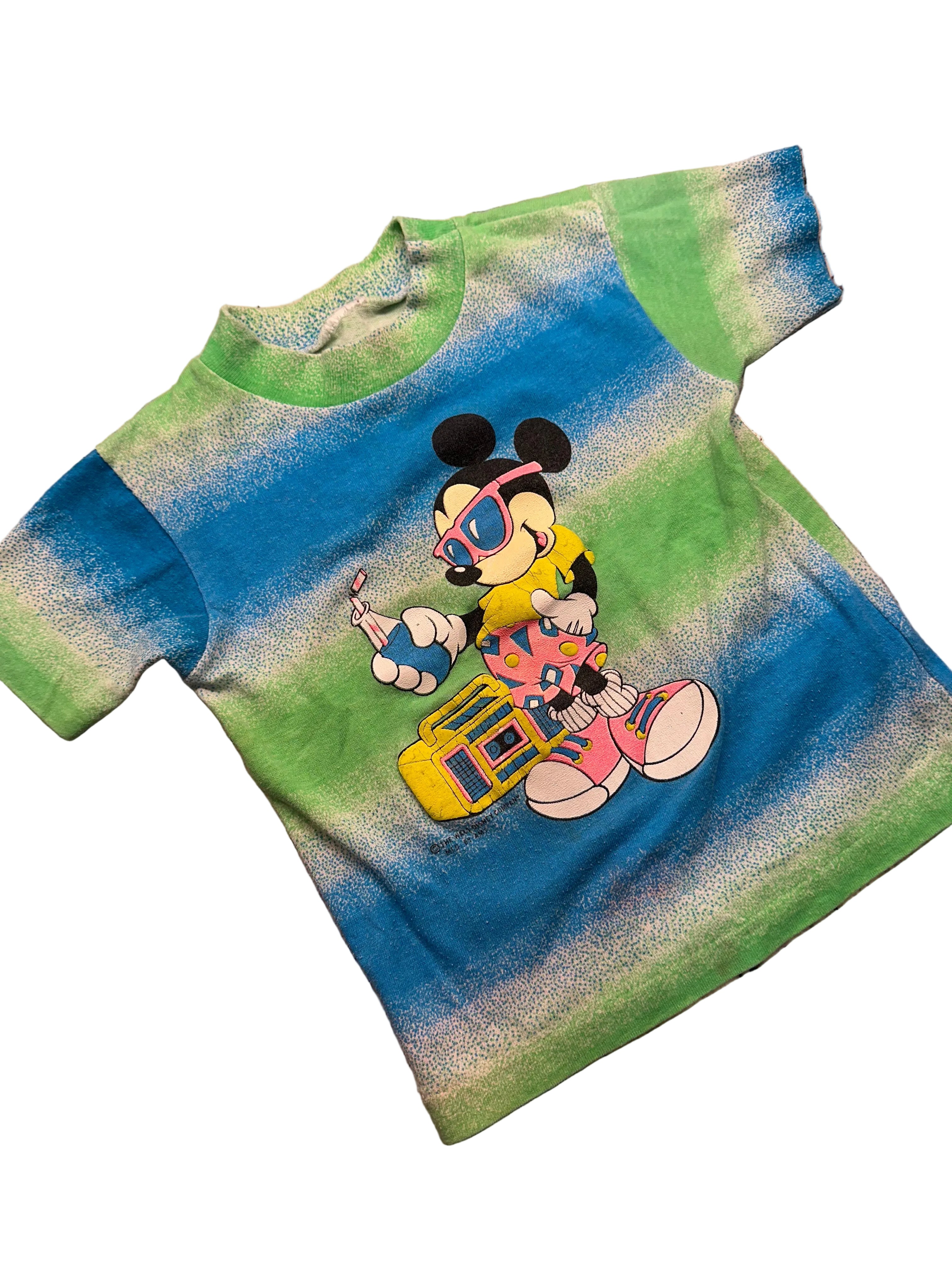 Kids 18M) 80s Mickey Mouse Tie Dye Short Sleeve – Gem City Vintage