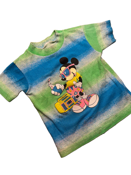 (Kids 18M) 80s Mickey Mouse Tie Dye Short Sleeve