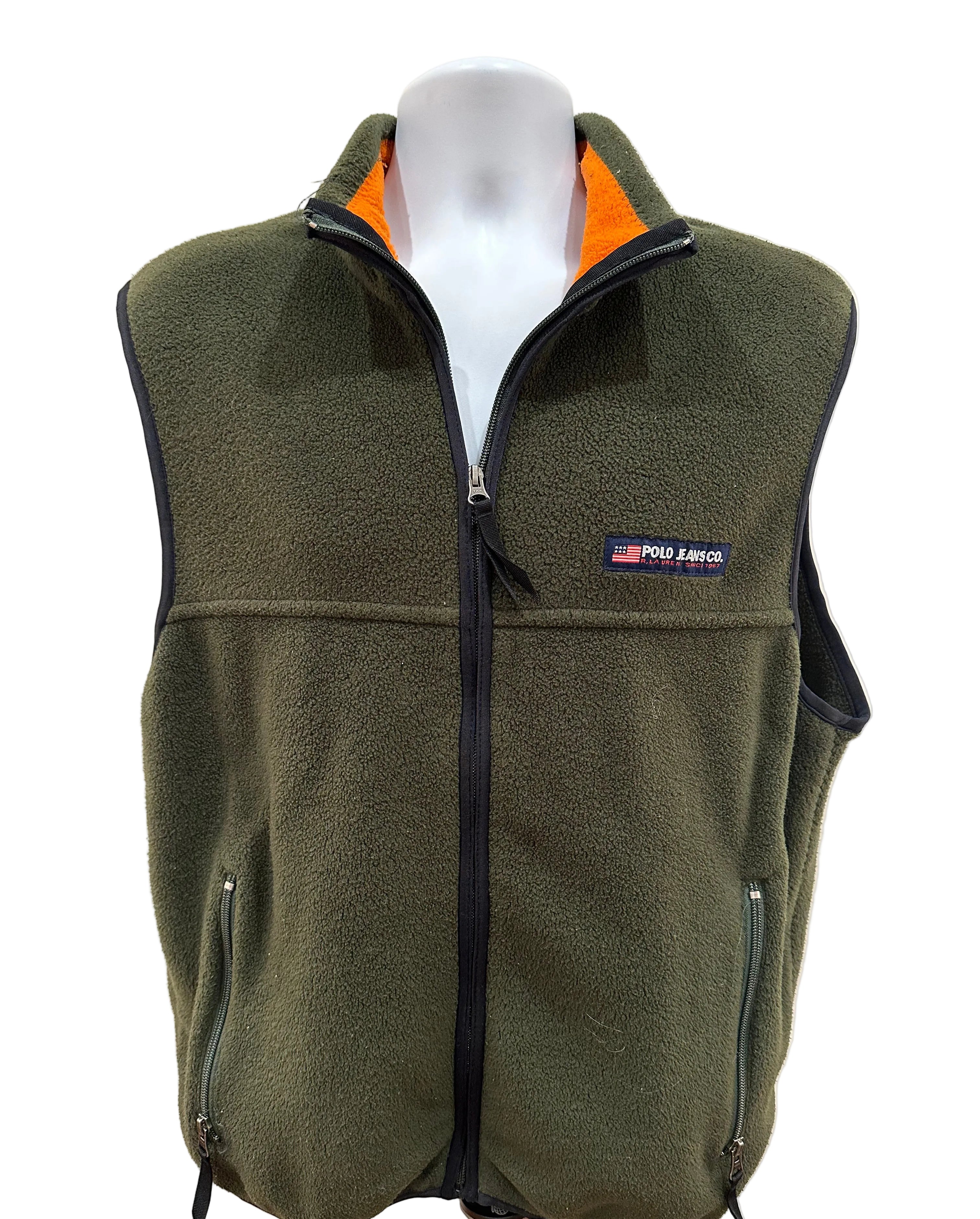 (Men's Large) 90s Polo Jeans Fleece Vest