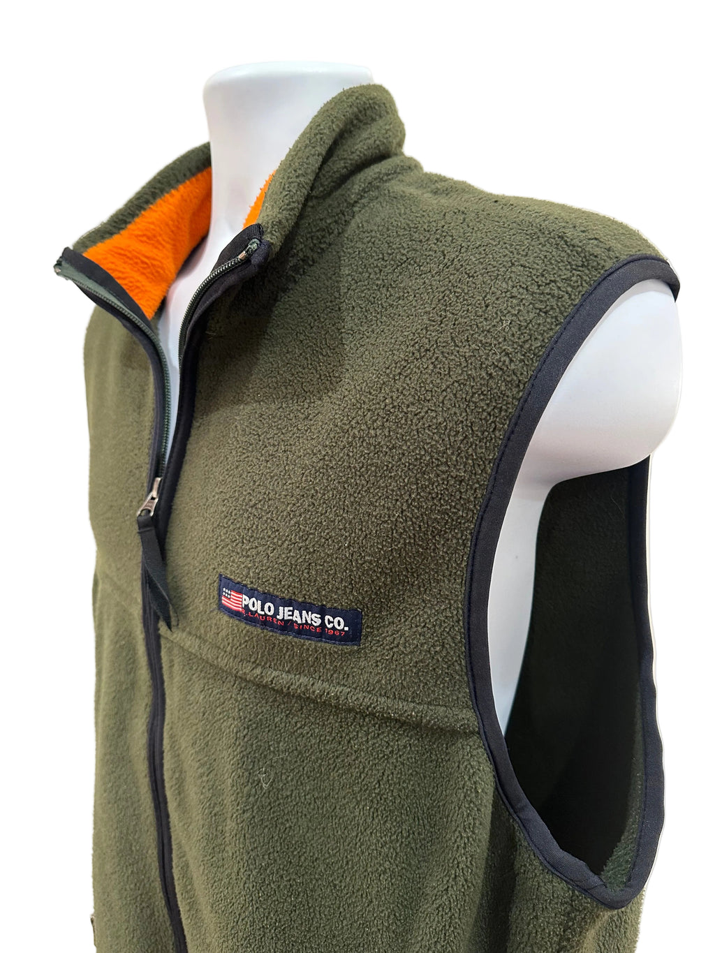 (Men's Large) 90s Polo Jeans Fleece Vest