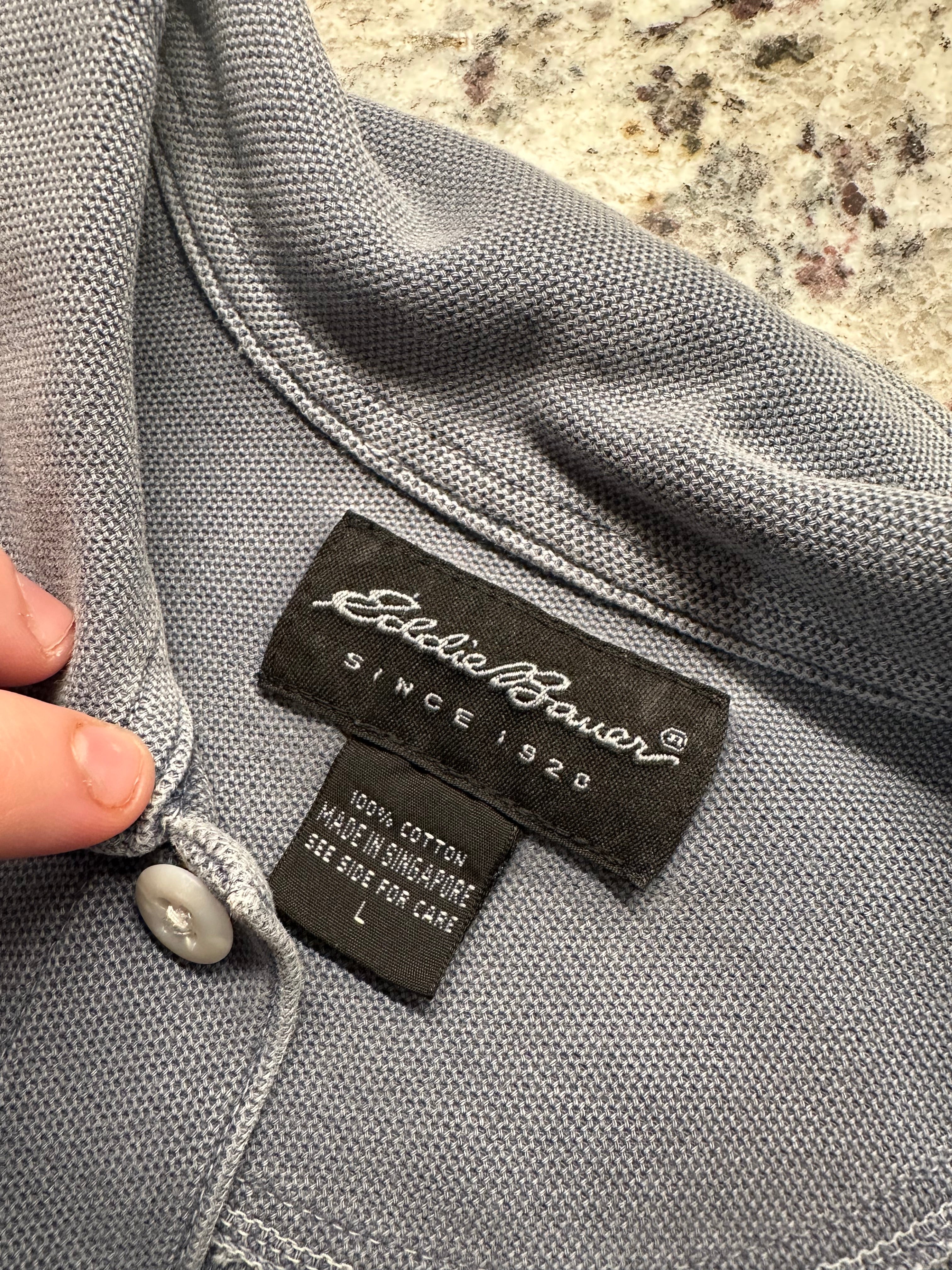(Men's Large) 90s Eddie Bauer Full Button Polo