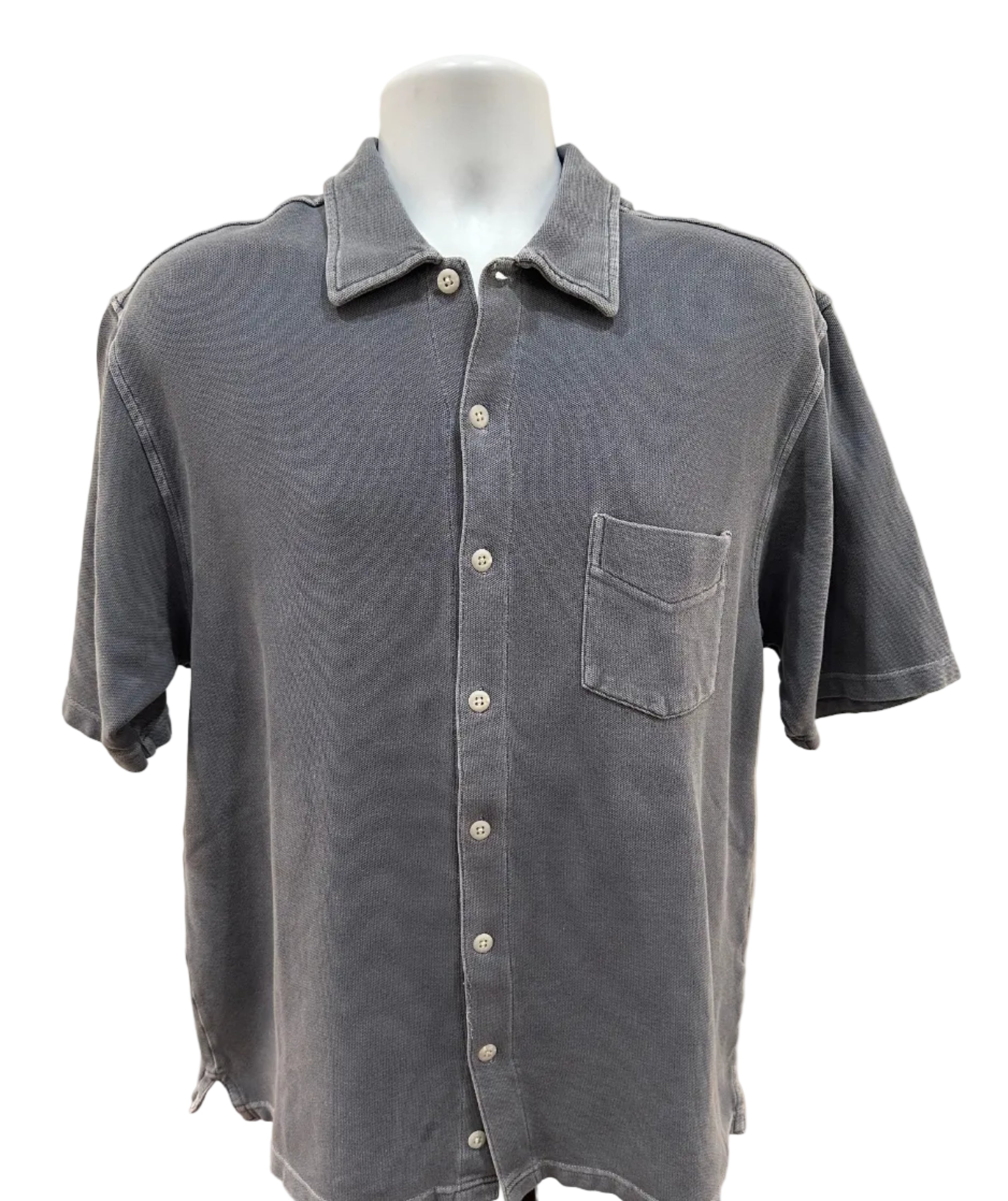 (Men's Large) 90s Eddie Bauer Full Button Polo