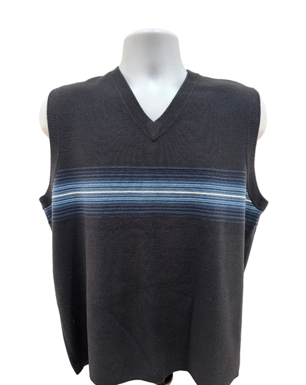 (Men's Medium) 2000s Unionbay Striped Sweater Vest