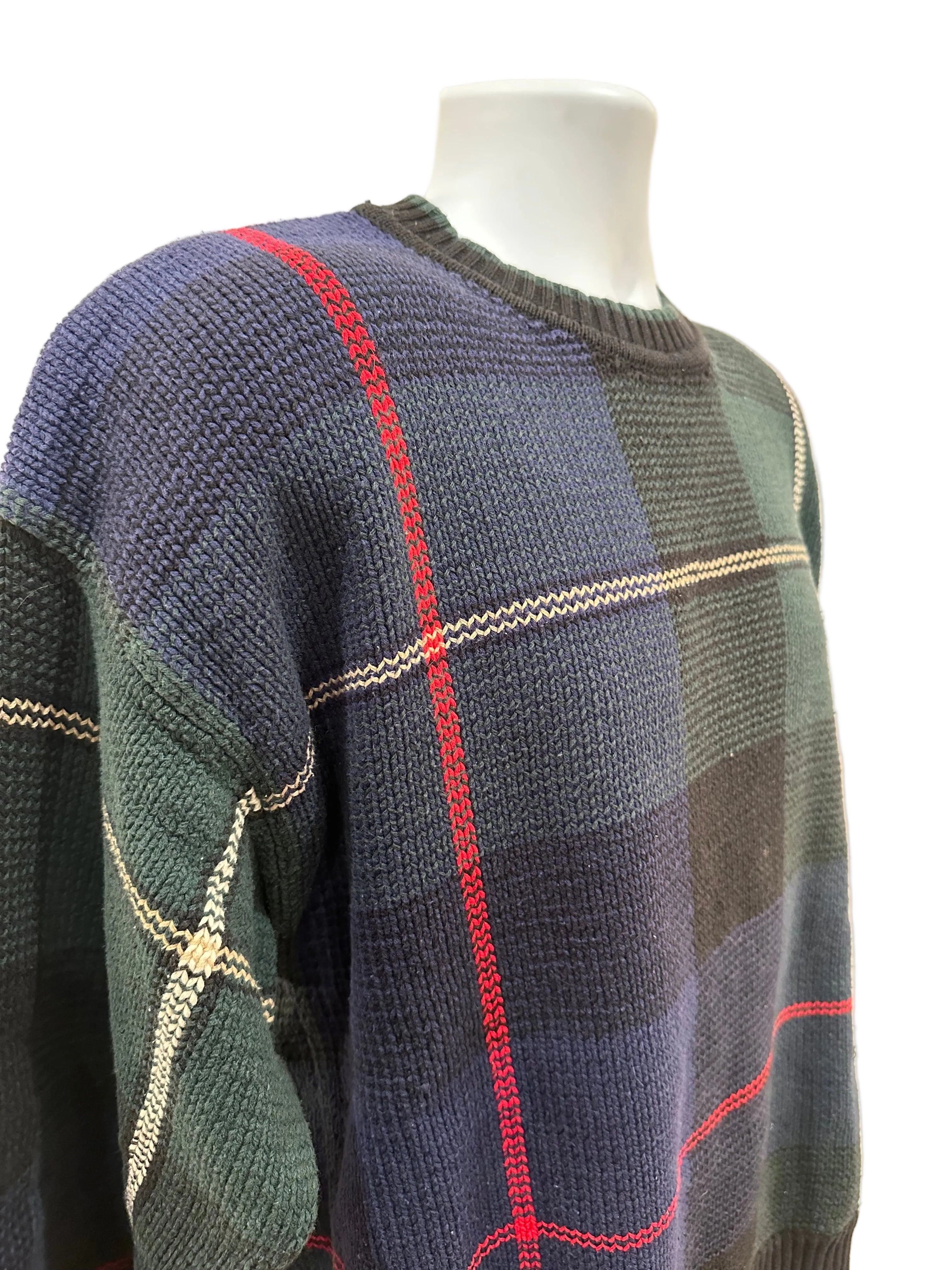 (Men's Large) 90s Croft and Barrow Primary Color Sweater