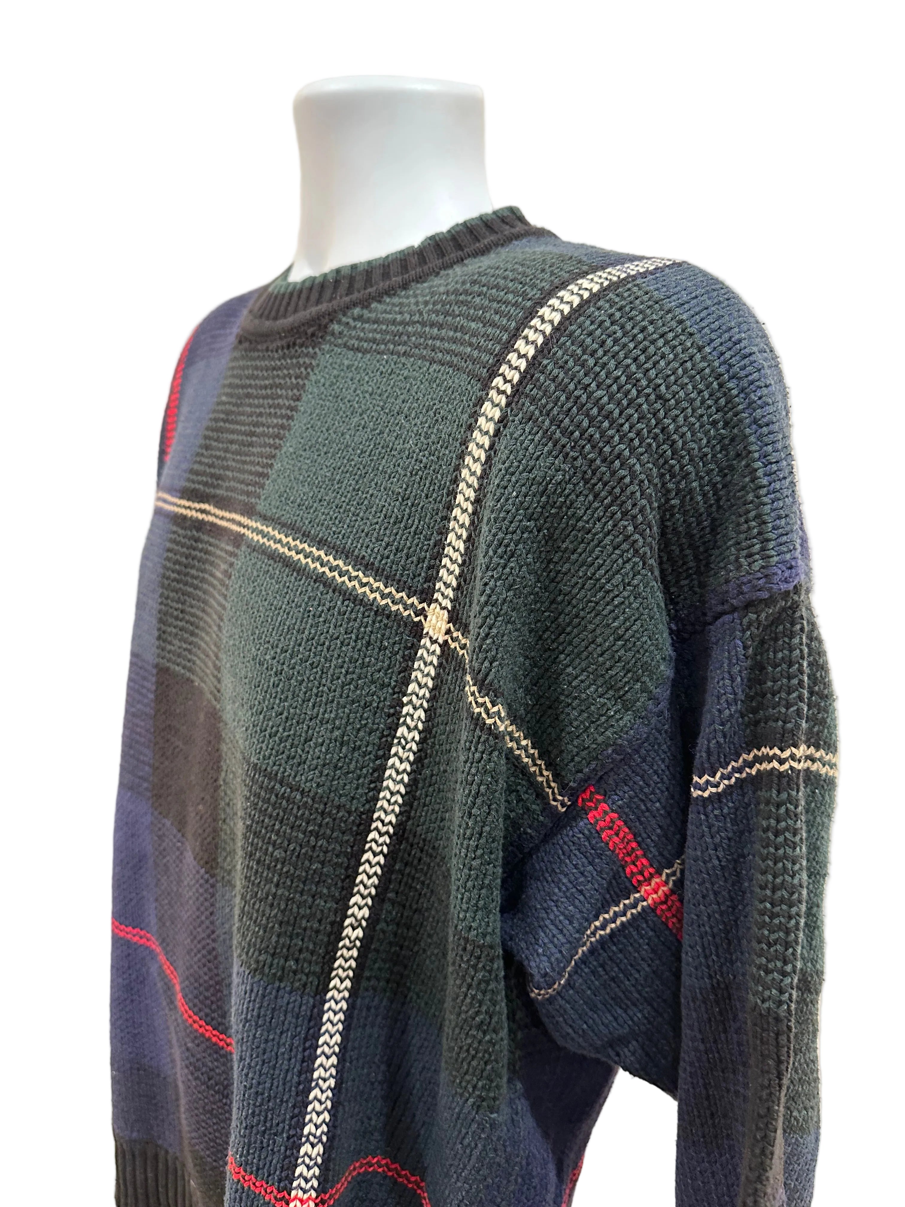 (Men's Large) 90s Croft and Barrow Primary Color Sweater