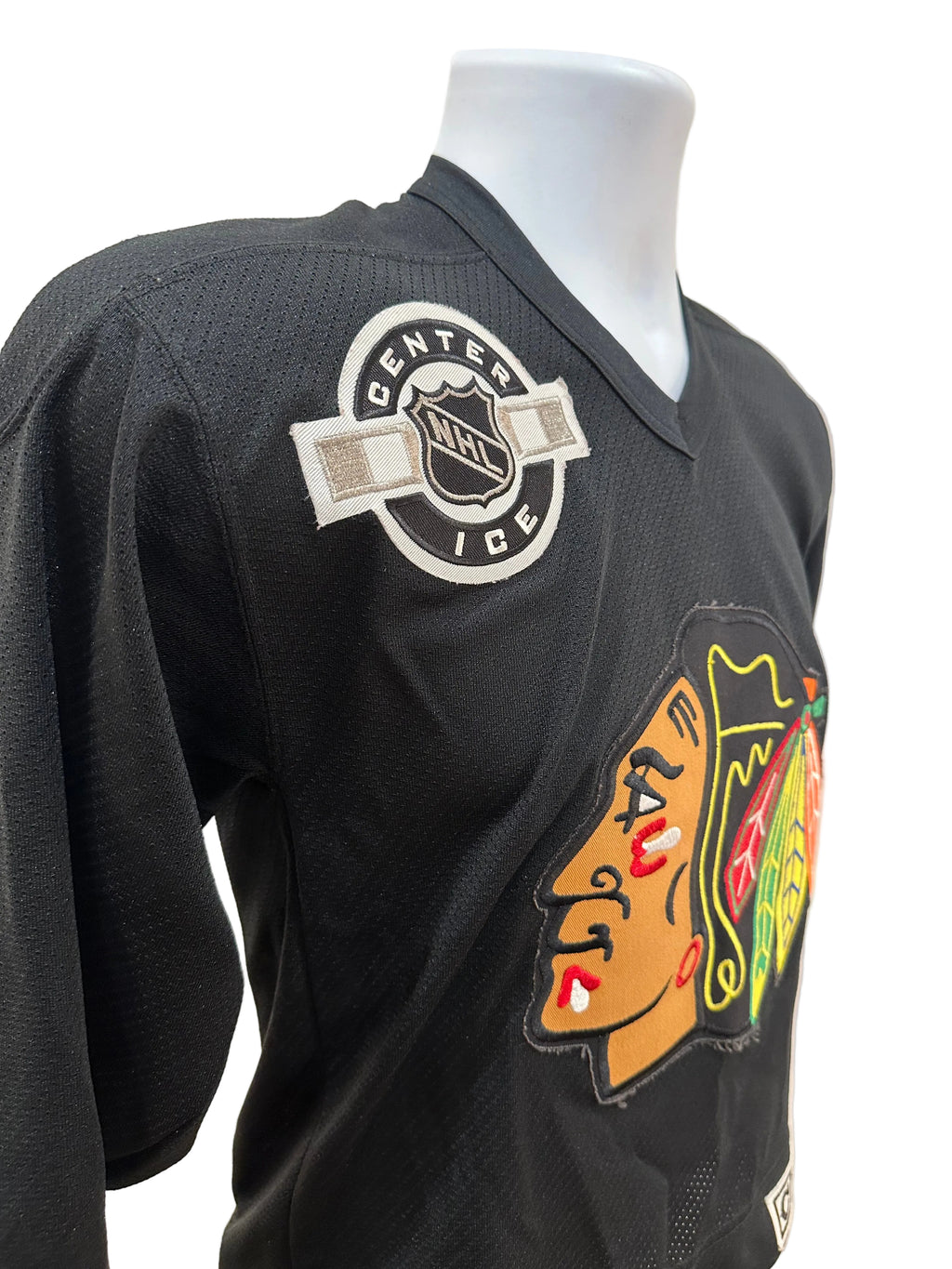 (Kids Medium) 90s CCM Chicago Blackhawks Jersey