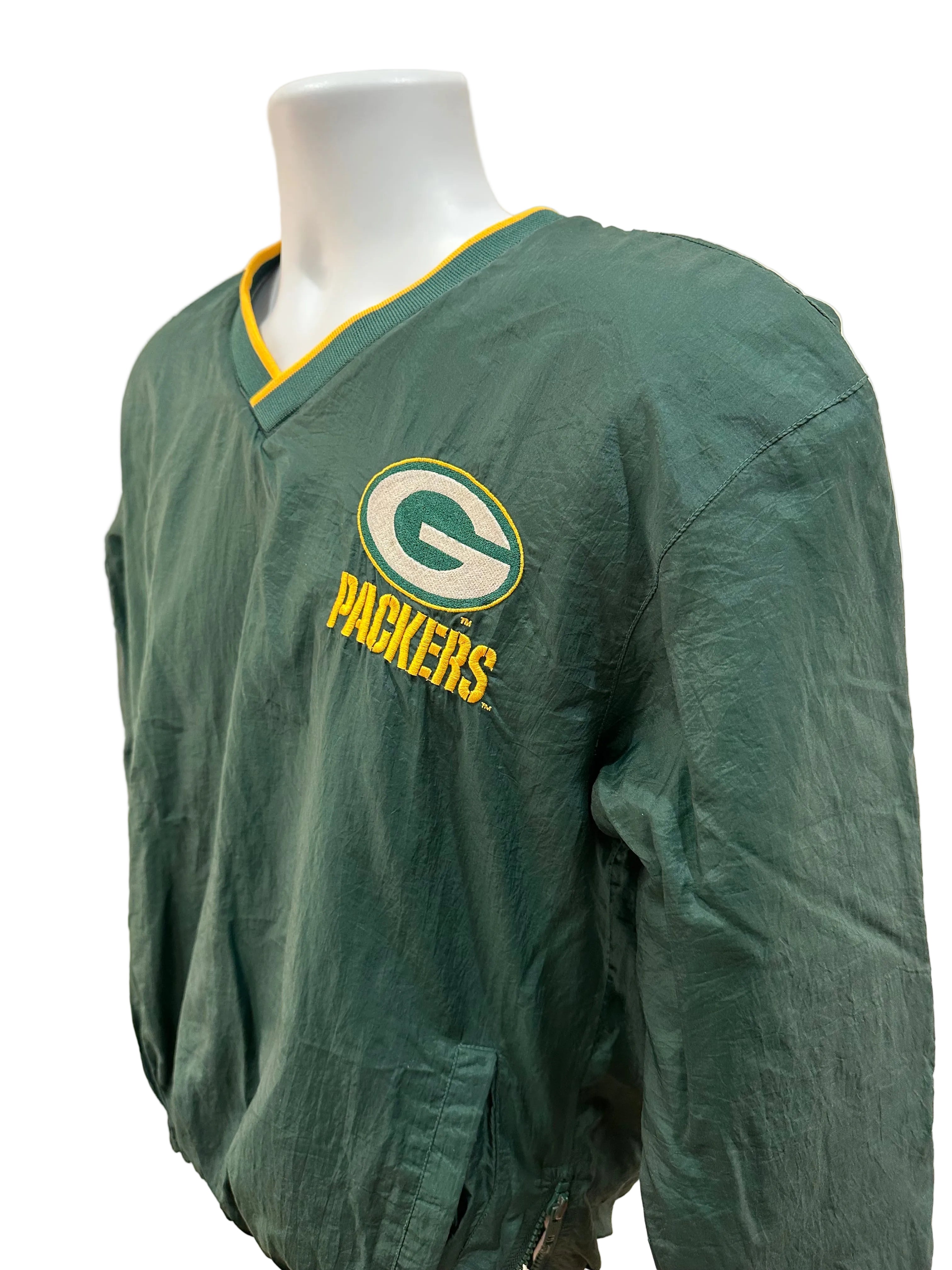 (Kids XL) 90s Green Bay Packers Windbreaker