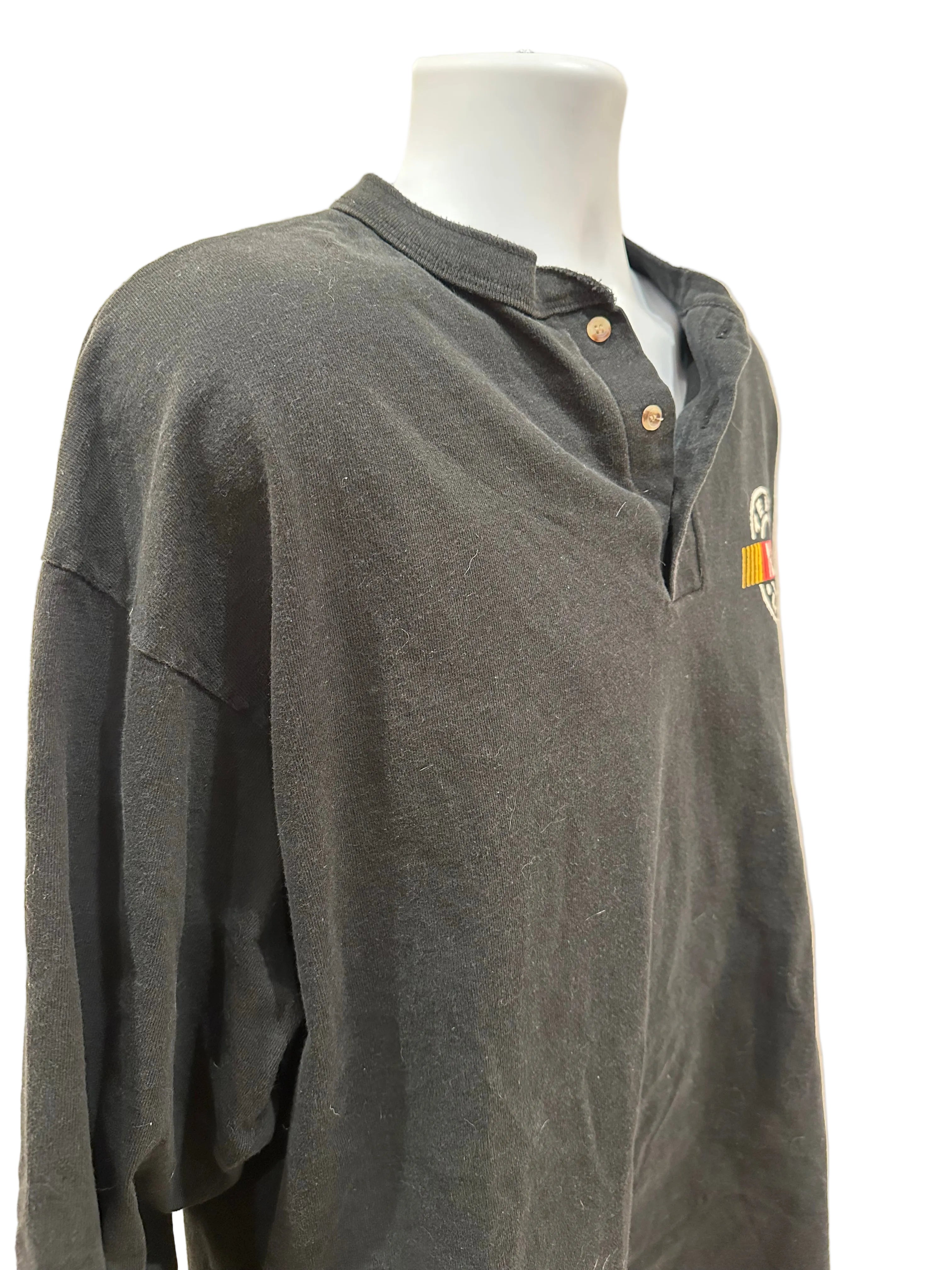 (Men's 2X) 90s Team Nascar Long Sleeve Henley