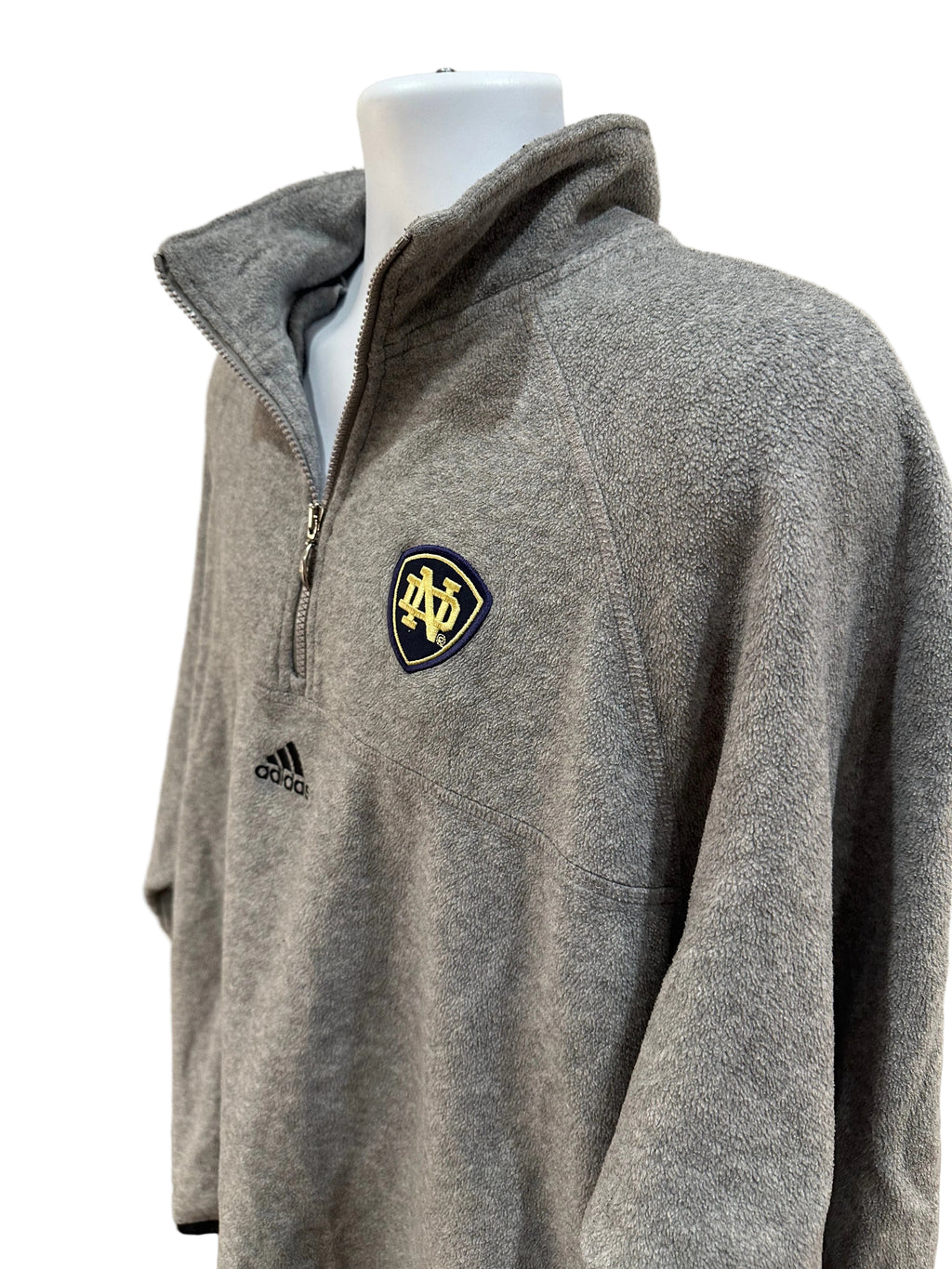(Men's XL) 2000s Notre Dame Adidas Fleece Pullover