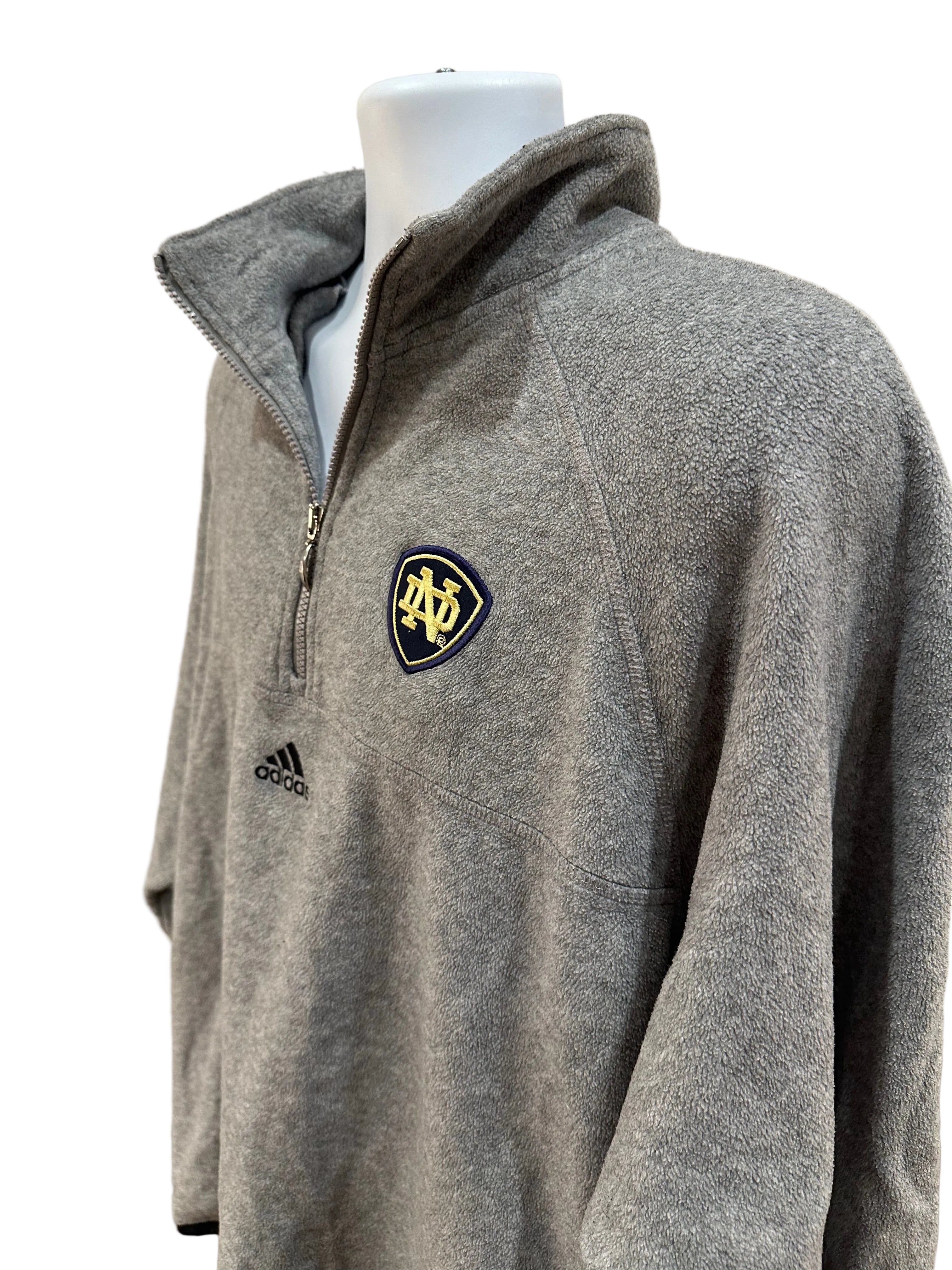 (Men's XL) 2000s Notre Dame Adidas Fleece Pullover